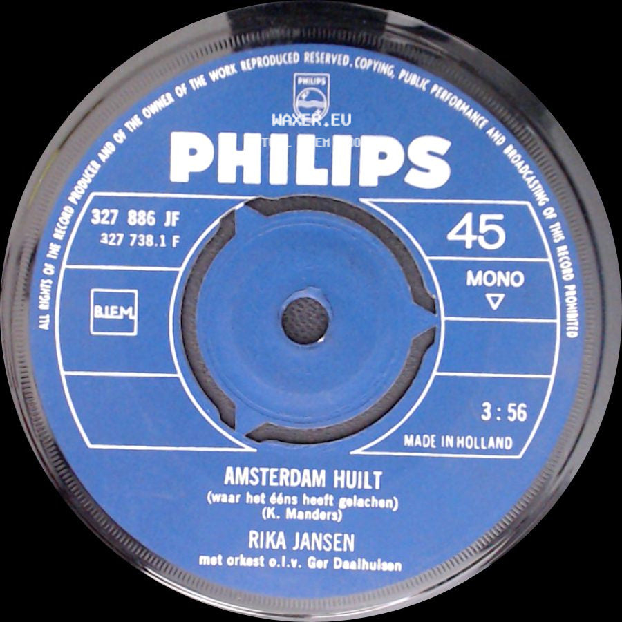 Rika Jansen - Er Is Maar Één Amsterdam / Amsterdam Huilt (Waar Het Ééns Heeft Gelachen) side B