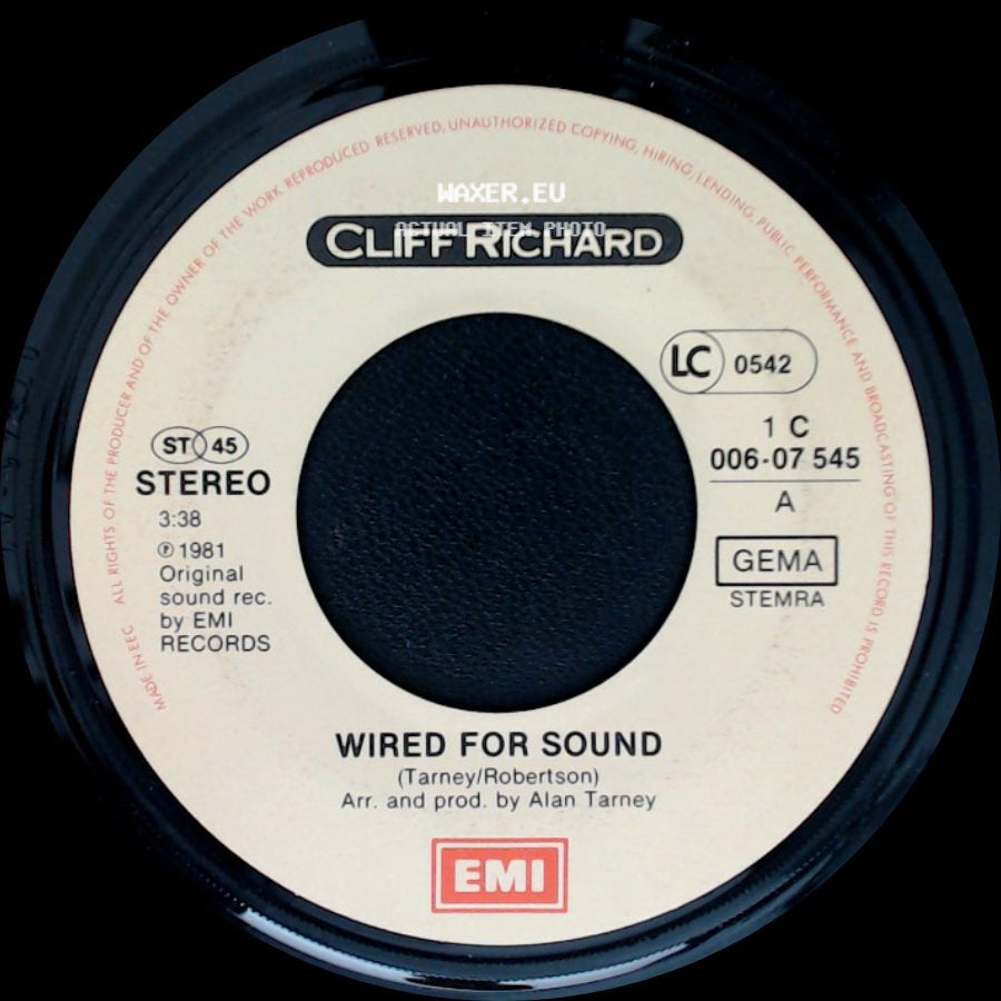 Cliff Richard - Wired For Sound / Hold On side A