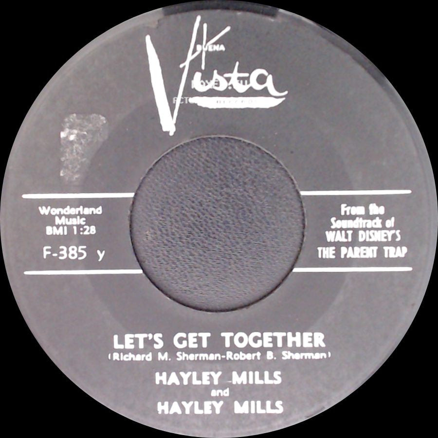 Hayley Mills / Hayley Mills And Hayley Mills - Cobbler Cobbler / Let's Get Together side B
