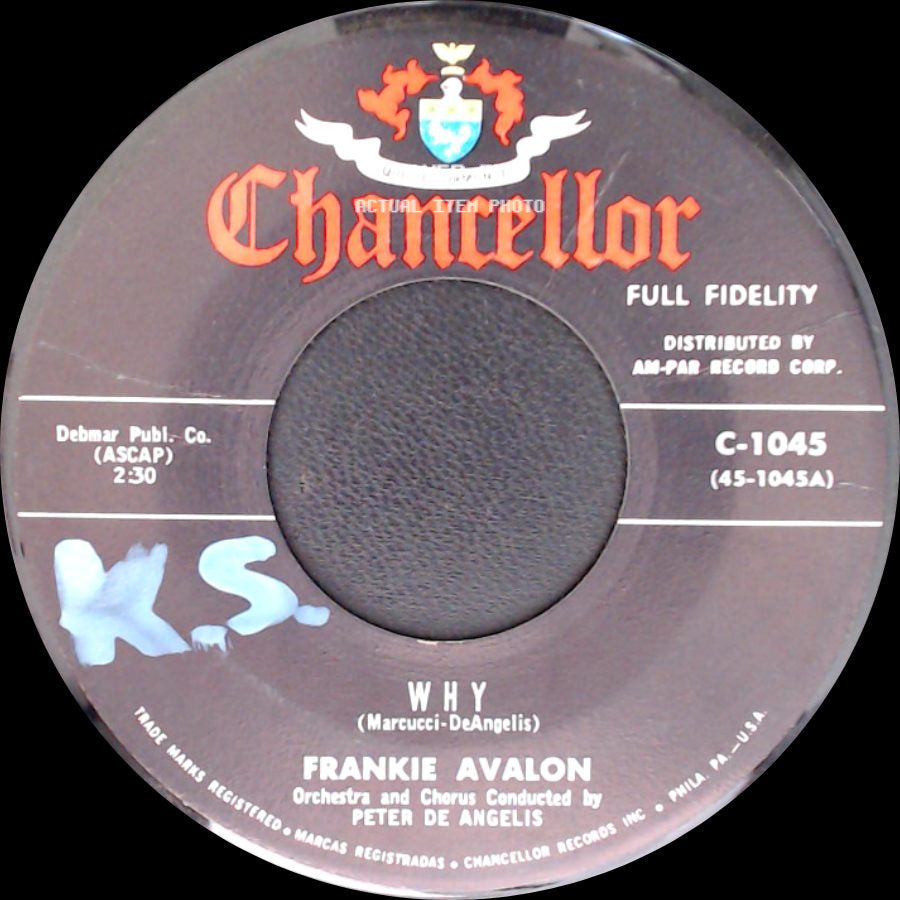 Frankie Avalon - Swingin' On A Rainbow / Why side B