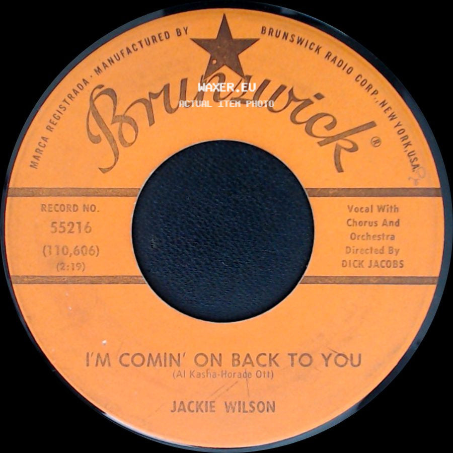 Jackie Wilson - I'm Comin' On Back To You / Lonely Life side A