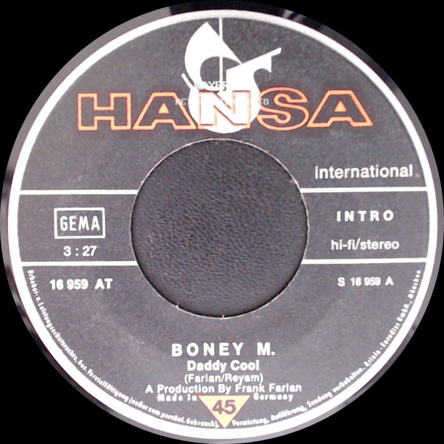 Boney M. - No Women No Cry / Daddy Cool side B