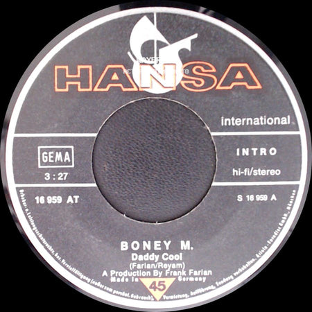 Boney M. - No Women No Cry / Daddy Cool side B