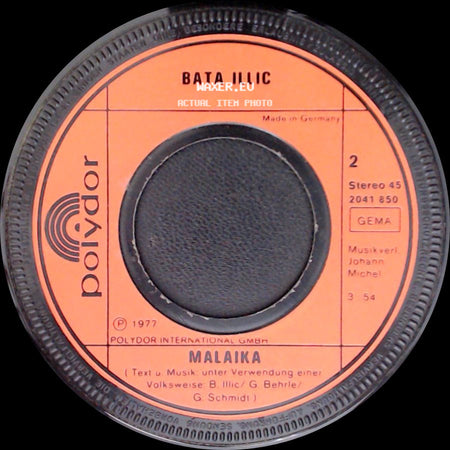 Bata Illic - Mit Meiner Balalaika War Ich Der König Auf Jamaica / Malaika side B