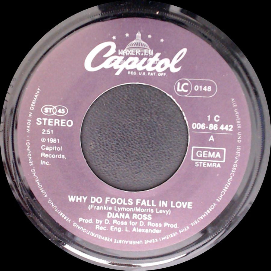 Diana Ross - Why Do Fools Fall In Love / Think I'm In Love side A