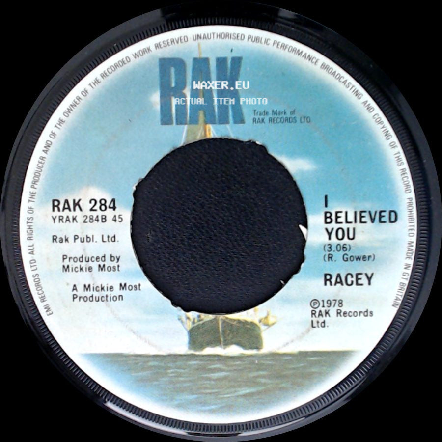 Racey - Lay Your Love On Me / I Believed You side B