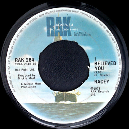 Racey - Lay Your Love On Me / I Believed You side B