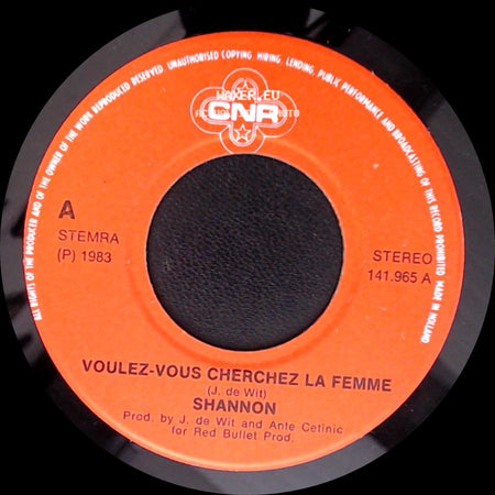 Shannon - Voulez-Vous Cherchez La Femme / Voulez-Vous Cherchez La Femme (Instrumental) side A