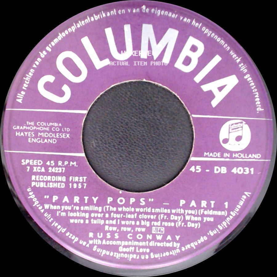 Russ Conway - Party Pops - Part 2 / Party Pops - Part 1 side B