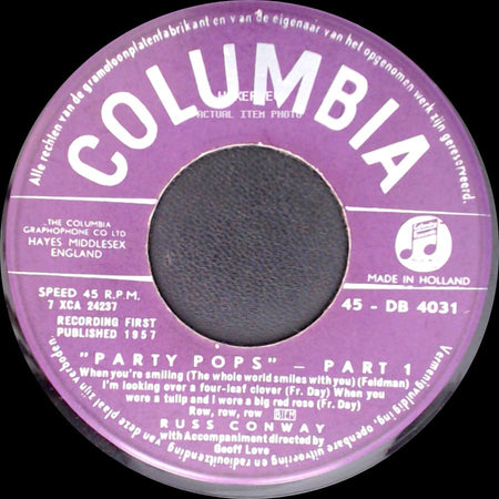 Russ Conway - Party Pops - Part 2 / Party Pops - Part 1 side B