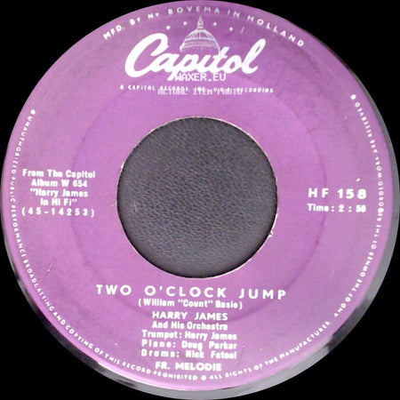 Harry James And His Orchestra / Harry James - Trumpet Blues / Two O'clock Jump side B