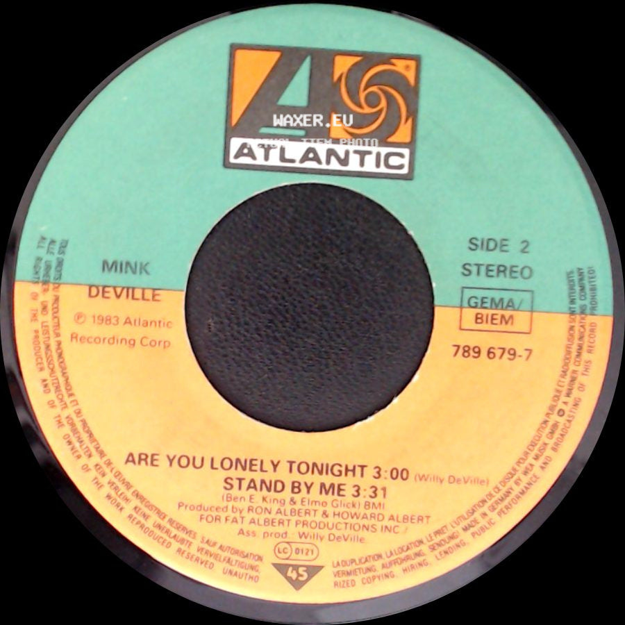 Mink Deville - Demasiado Corazon (Too Much Heart) / Are You Lonely Tonight / Stand By Me side B
