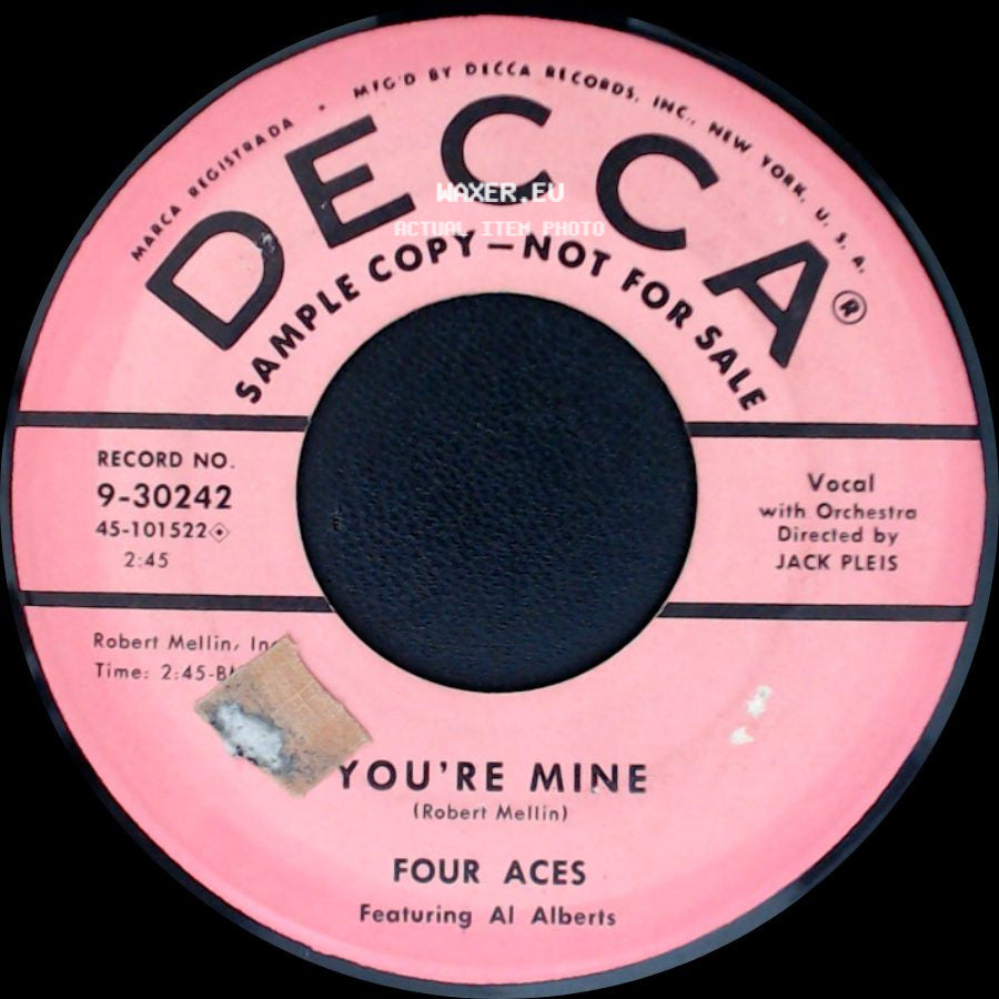 Four Aces Featuring Al Alberts - Bahama Mama / You're Mine side B