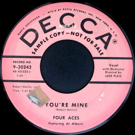 Four Aces Featuring Al Alberts - Bahama Mama / You're Mine side B