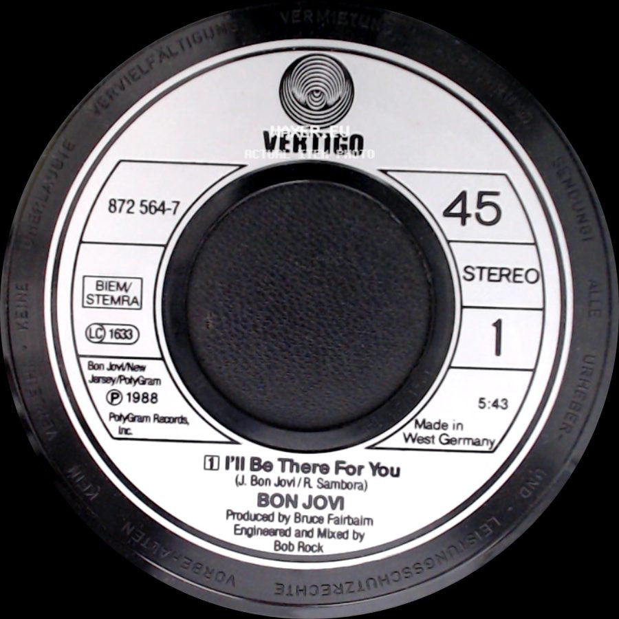 Bon Jovi - I'll Be There For You / Homebound Train side A