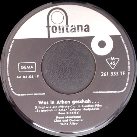 Nana Mouskouri - Was In Athen Geschah... / Am Strand Von Korsika side A