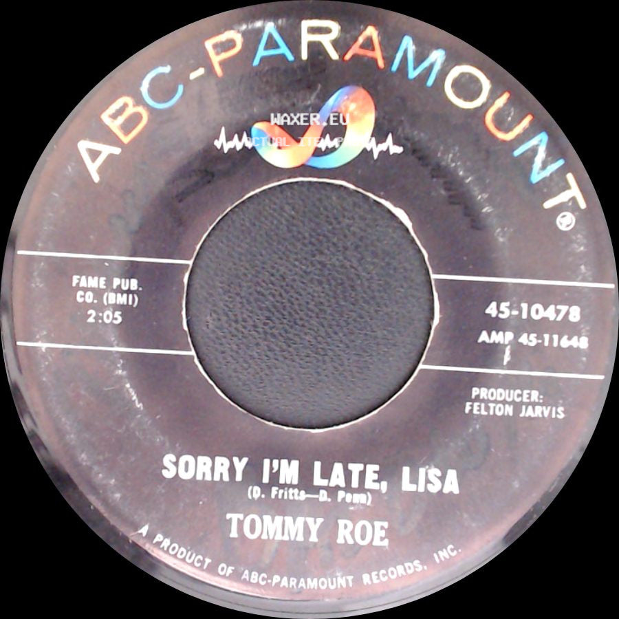 Tommy Roe - Sorry I'm Late, Lisa / Everybody side A