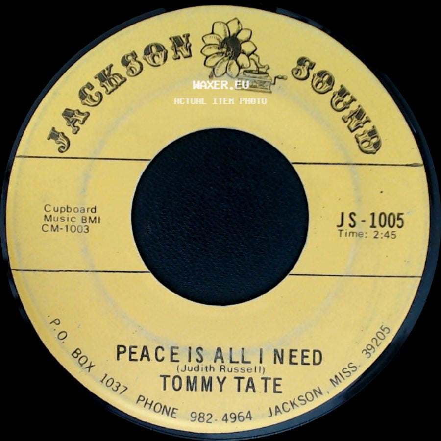 Tommy Tate - Let Us Be Heard (A Prayer For Peace) / Peace Is All I Need side B