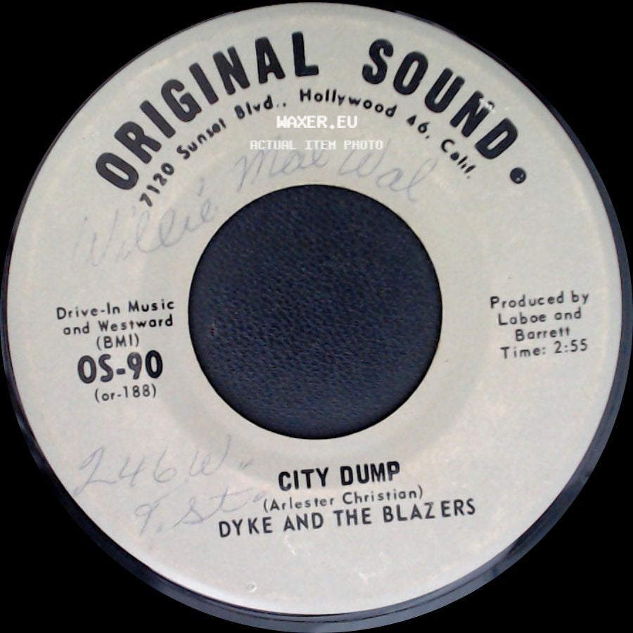 Dyke And The Blazers - You Are My Sunshine / City Dump side B