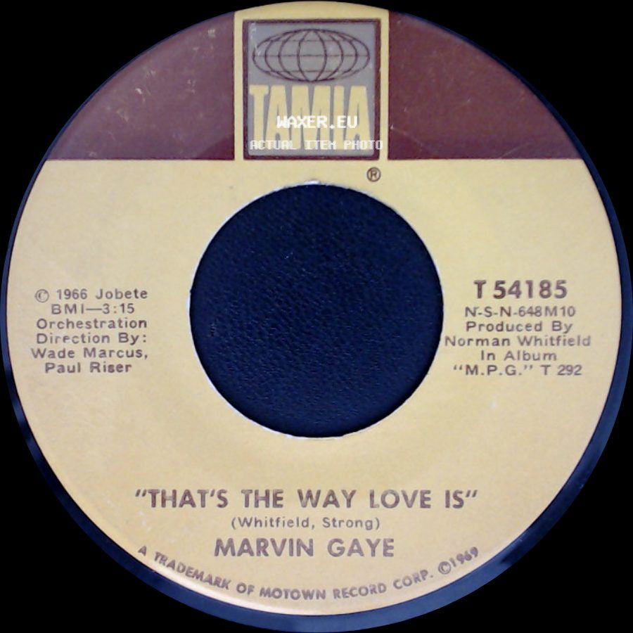 Marvin Gaye - Gonna Keep On Tryin' Till I Win Your Love / "That's The Way Love Is" side B