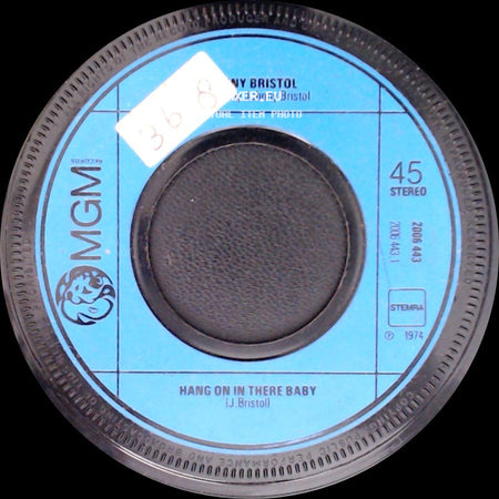 Johnny Bristol - Hang On In There Baby / Take Care Of You For Me side A