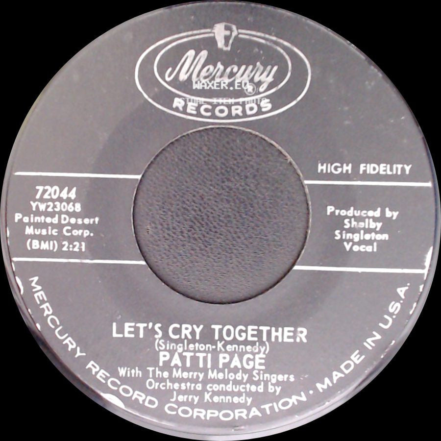 Patti Page - Let's Cry Together / Every Time I Hear Your Name side A