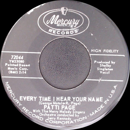Patti Page - Let's Cry Together / Every Time I Hear Your Name side B