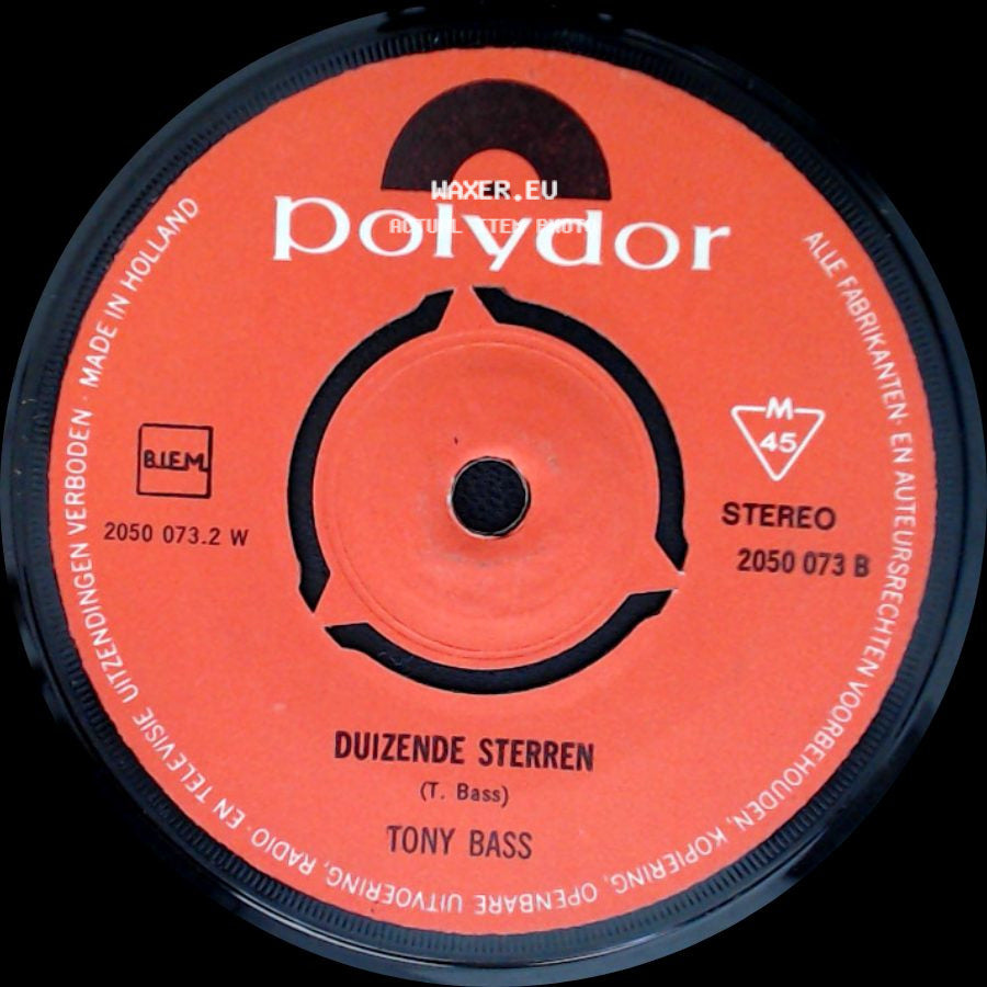 Tony Bass - Elisa / Duizende Sterren side B