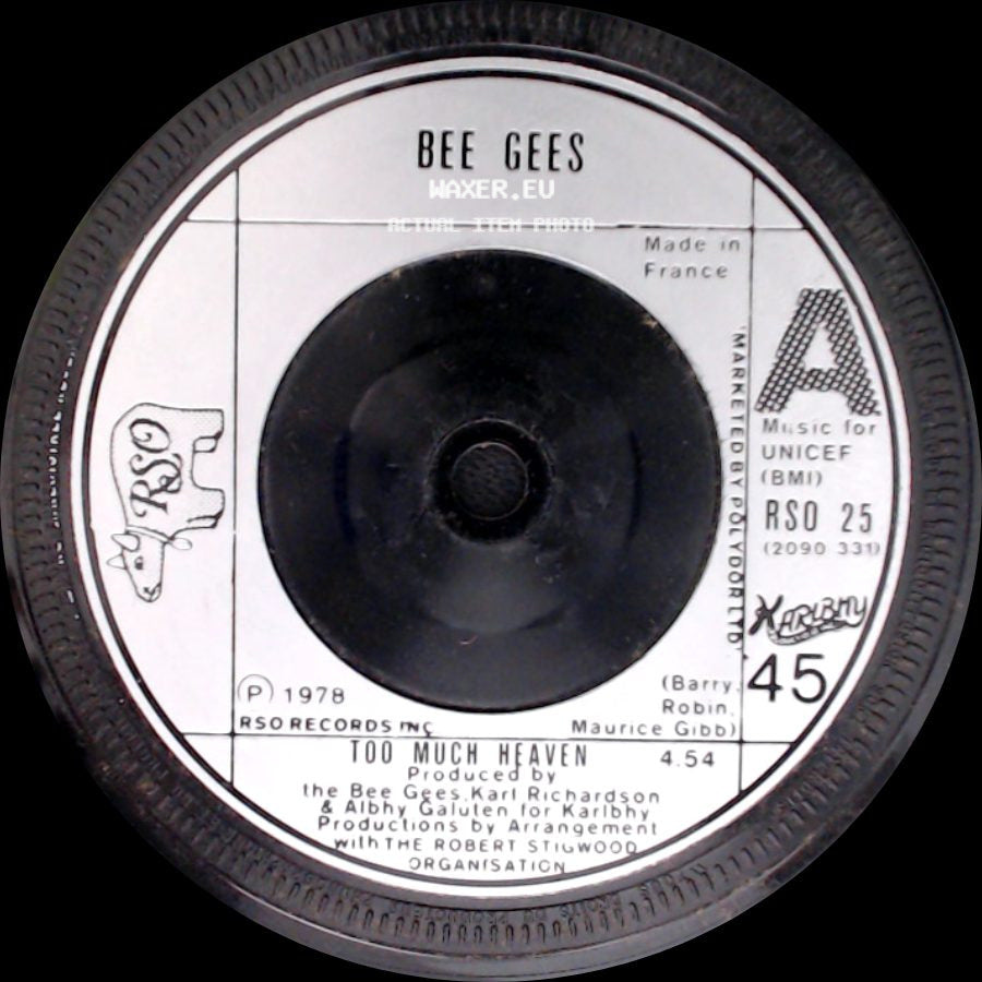 Bee Gees - Rest Your Love On Me / Too Much Heaven side B