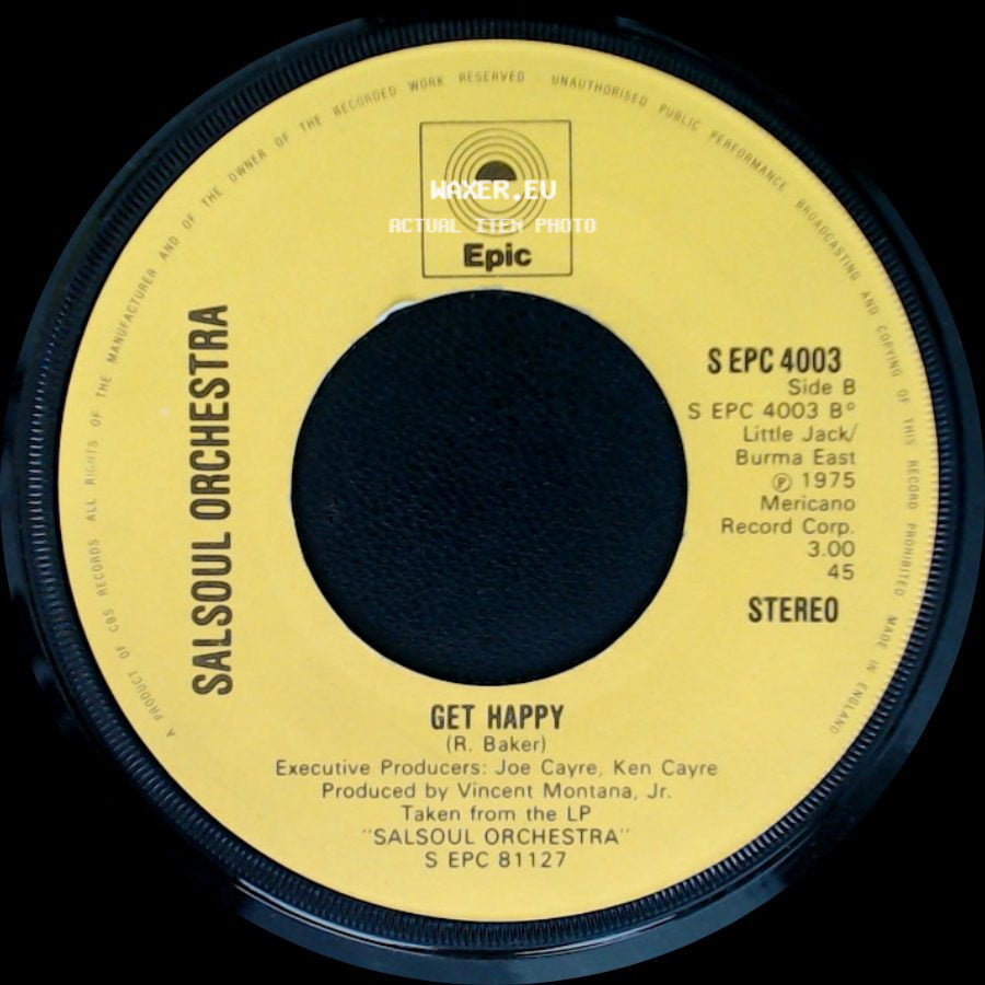 Salsoul Orchestra - Tangerine / Get Happy side B