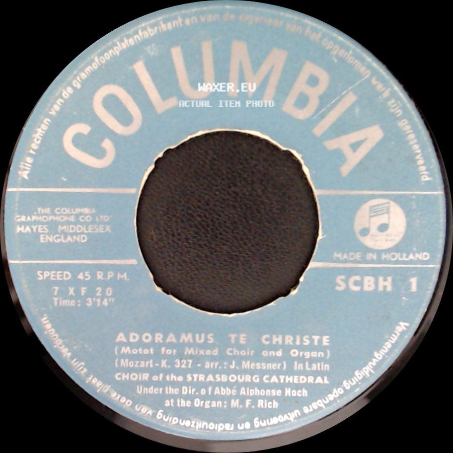 Choir Of The Strasbourg Cathedral - Ave Verum / Adoramus Te Christe side B