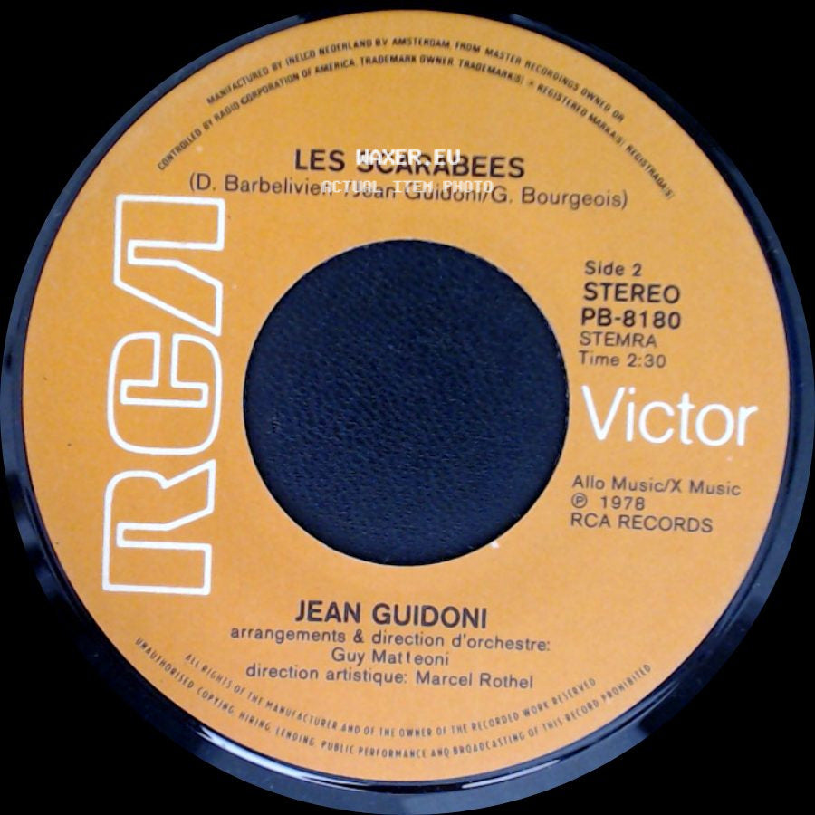 Jean Guidoni - Nana / Les Scarabees side B