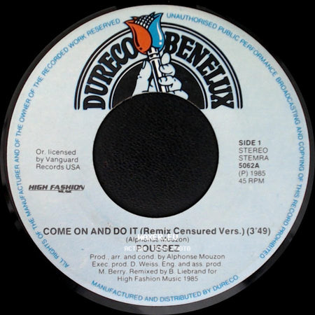 Poussez - Come On And Do It (Remix Censured Vers.) / Leave That Boy Alone side A