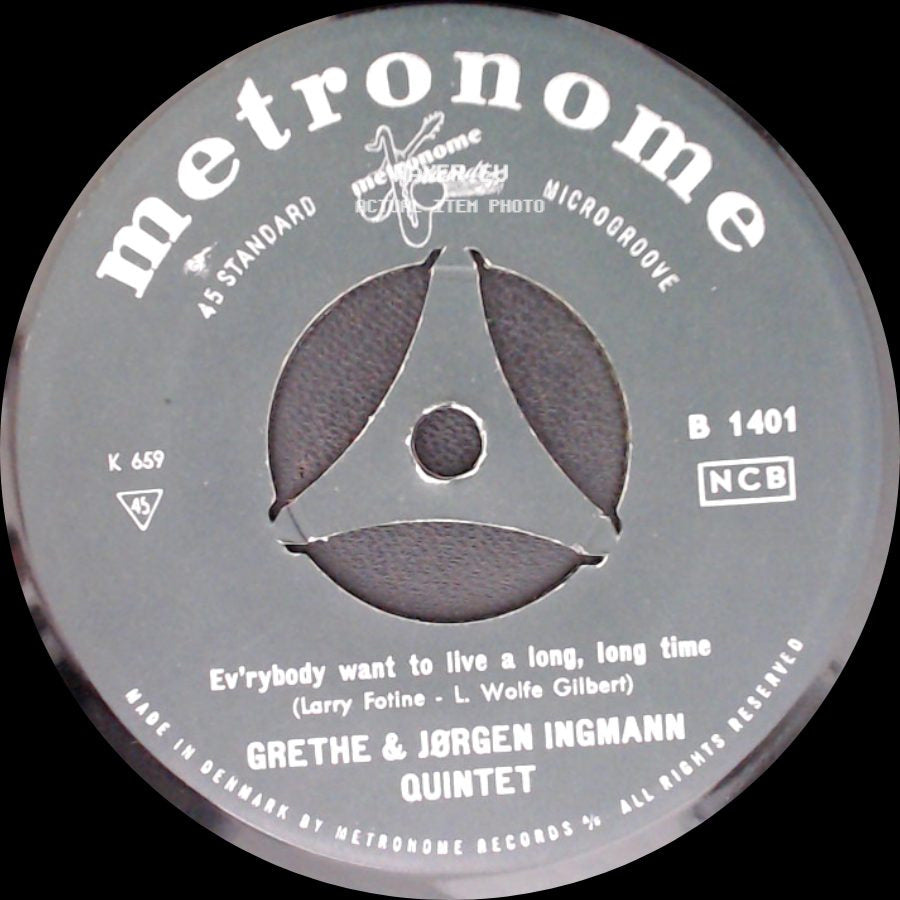 Grethe & Jørgen Ingmann Quintet - Mustapha / Ev'rybody Want To Live A Long, Long Time side B