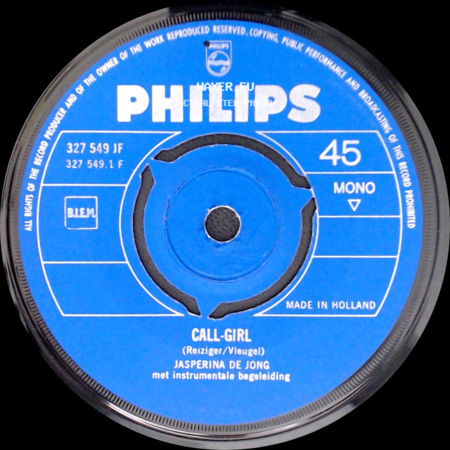 Jasperina De Jong - Soep-Blues / Call-Girl side B