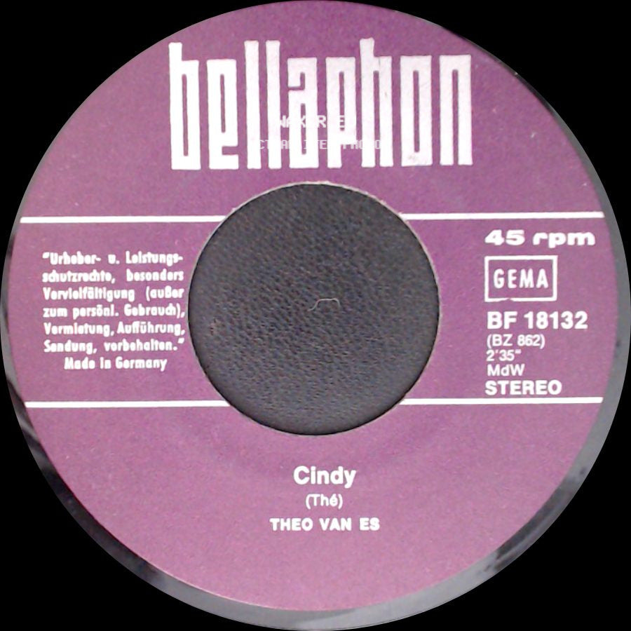 Theo Van Es - Cindy / Hello My Love side A