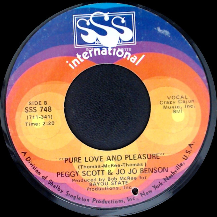 Peggy Scott & Jo Jo Benson - Pickin' Wild Mountain Berries / Pure Love And Pleasure side B