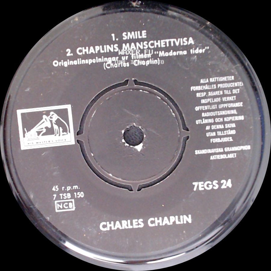 Charles Chaplin - Smile / Chaplins Manschettvisa / Rampljus / The Animal Song Och The Sardine Song side A