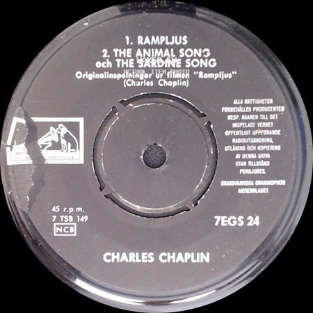 Charles Chaplin - Smile / Chaplins Manschettvisa / Rampljus / The Animal Song Och The Sardine Song side B