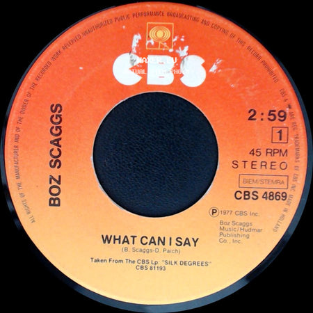 Boz Scaggs - What Can I Say / Harbor Lights side A