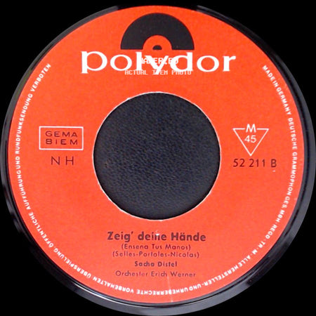 Sacha Distel - Zeig' Deine Hände (Ensena Tus Manos) / Der Platz Neben Mir side A