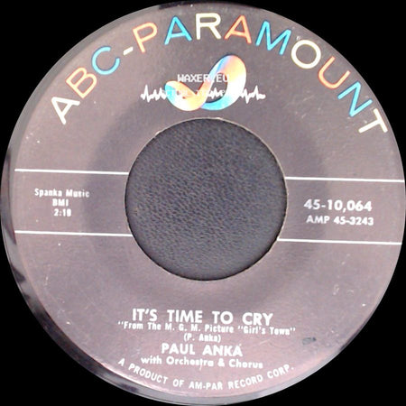 Paul Anka - It's Time To Cry / Something Has Changed Me side A