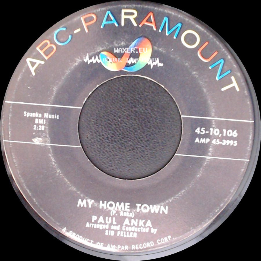 Paul Anka - My Home Town / Something Happened side A
