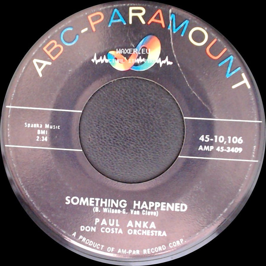 Paul Anka - My Home Town / Something Happened side B