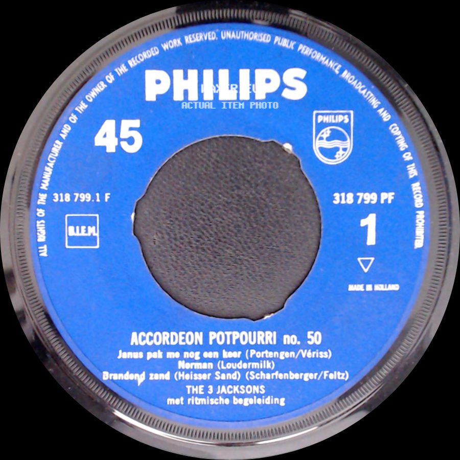 The 3 Jacksons - Accordéon Potpourri No. 50 / Accordeon Potpourri No. 50 side A