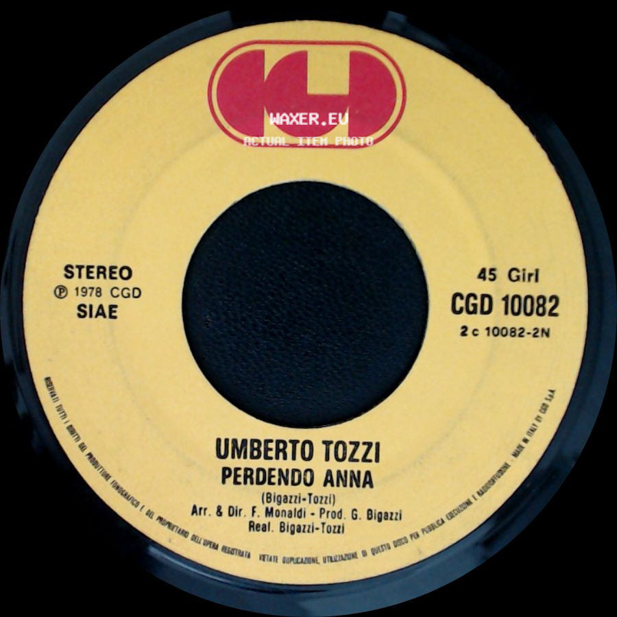 Umberto Tozzi - Perdendo Anna / Tu side A