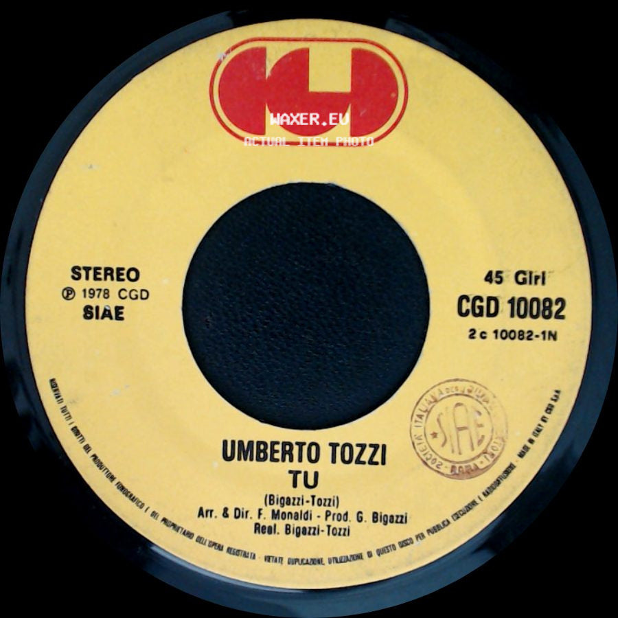Umberto Tozzi - Perdendo Anna / Tu side B