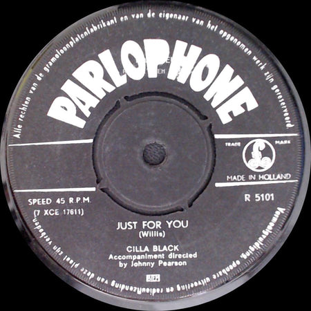 Cilla Black - Just For You / Anyone Who Had A Heart side A
