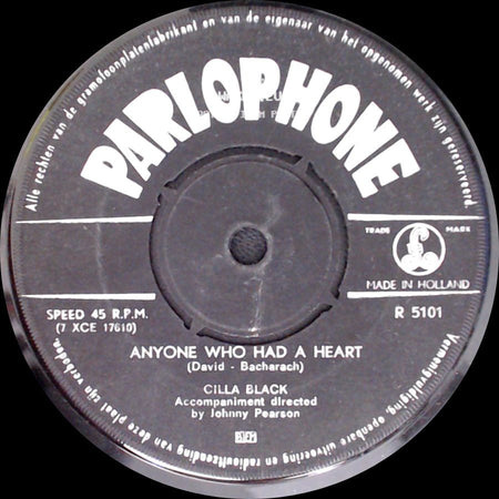 Cilla Black - Just For You / Anyone Who Had A Heart side B