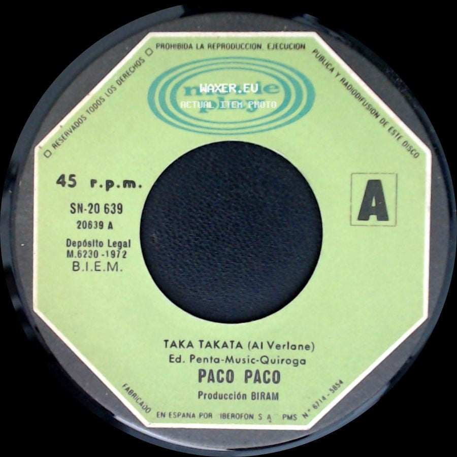 Paco Paco - Taka Takata (Ai Verione) / Ole España (Al Verlane) side A